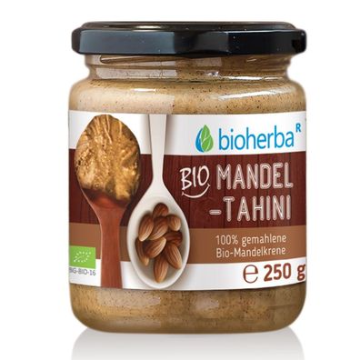 Bioherba Bio Mandel Tahini 100 % gemahlene Bio Mandelkrene