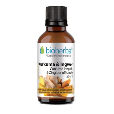 Bioherba Kurkuma & Ingwer Tropfen Tinktur