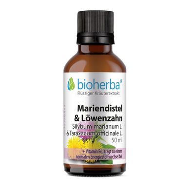 Bioherba Mariendistel & Löwenzahn Tropfen Tinktur