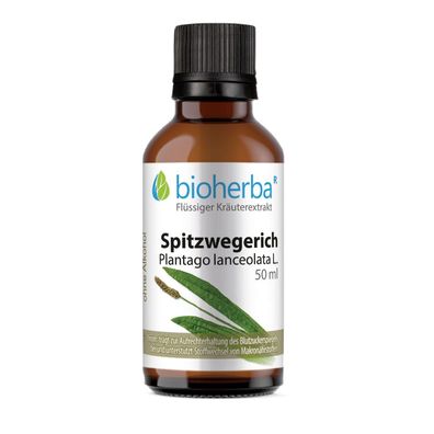 Bioherba Spitzwegerich Plantago lanceolata L. Tropfen Tinktur