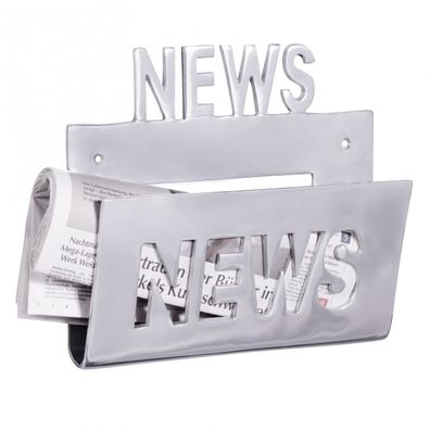 Prospekthalter Aluminium für die Wand Design Silber