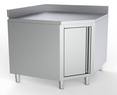 Combisteel Eck-Arbeitsschrank 1 Flügeltüre Aufkantung 10001000x700x850mm