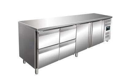 Saro Kühltisch KYLJA 4140 mit 4 Schubladen und 2 Türen 2230x700x890-950mm