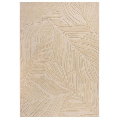 Wollteppich Blatt-Design, handgetuftet LEVEN LEE