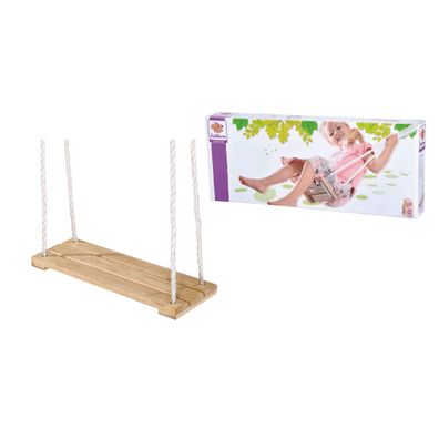 Eichhorn Brettschaukel Holz Outdoor Garten 60kg Kinder Spielspaß