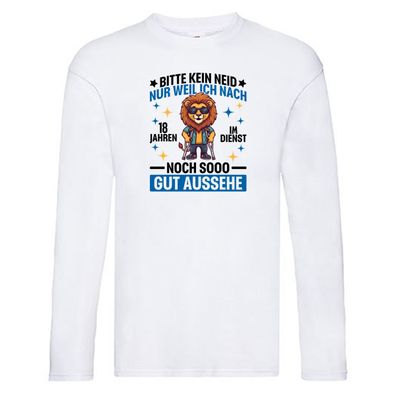 18 Jahre im Dienst | Arbeitsjubiläum | Arbeit Long Sleeve Weiß