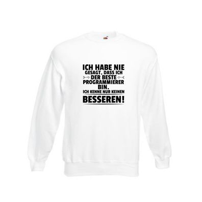 Der Beste Programmierer | Software Entwickler Sweatshirt Weiß