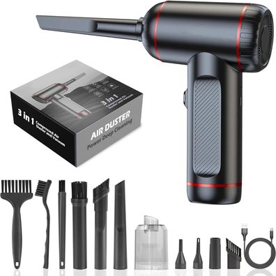 Handstaubsauger Kabelloser Auto 6300Pa Mini-Autostaubsauger 4 in 1 Handstaubsauger