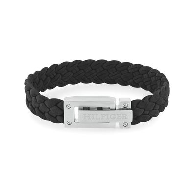 Tommy Hilfiger - 2790517 - Armband - Herren - Leder - schwarz - 19cm