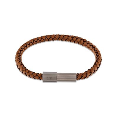 Calvin Klein - 35100046 - Armband - Herren - Leder - braun - 18,5cm