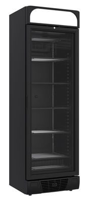 Gastronomie Tiefkühlschrank Mit 1 Glastür Schwarz 382 Liter