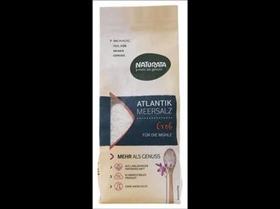 Naturata 3x Atlantik Meersalz, grob für die Mühle 500g