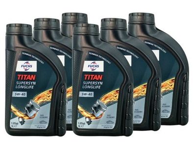 Fuchs Titan Supersyn Longlife 5W-40 6x1 Liter