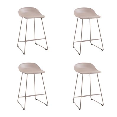 Bronx71 Barhocker Ellen skandinavisches Design taupe 66 cm - 4er Set