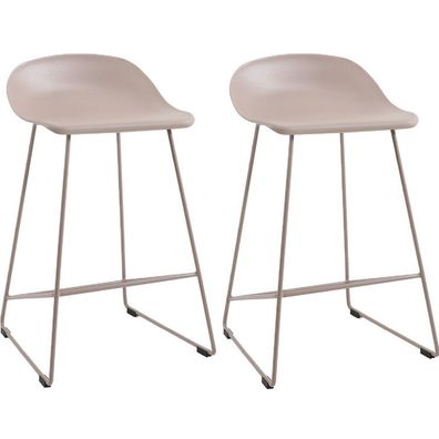 Bronx71 Barhocker Ellen skandinavisches Design taupe 66 cm - 2er Set