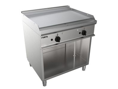 Saro Gas-Griddleplatte Mit Offenem Unterbau Modell E7Ktg2Bar, Maße B 800, Bratplat