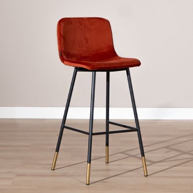 Bronx71 Barhocker Samt Mikky 65 - 78 cm kupfer