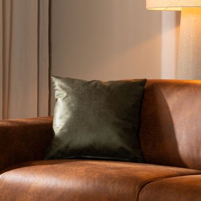 Bronx71 Kissen Kyla Eco-Leder olivgrün 45x45 cm