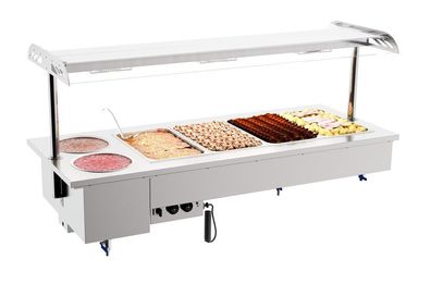 Combisteel Einbau-Bain-Marie mit 5xGN11 2x17 Liter aus Edelstahl