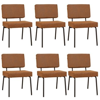 Bronx71 Esszimmerstuhl Espen Eco-Leder cognac - 6er Set