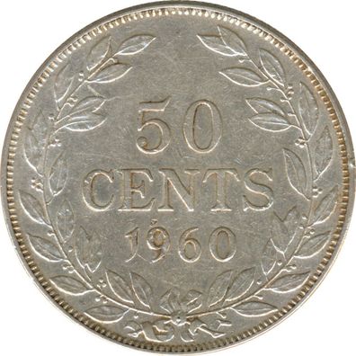 Liberia 50 Cents 1960 Silber*