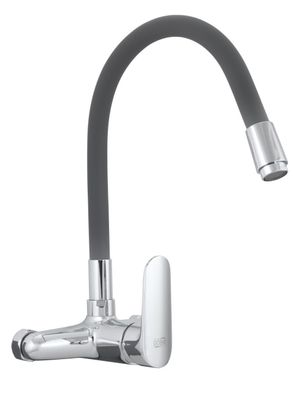 Küchenmischer mit flexiblen Auslauf, Wandarmatur Wasserhahn in Graphitfarben