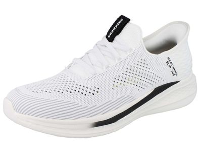 Skechers Slip-ins Slade Quinto Herren Sneaker Halbschuhe Schlupfschuhe weiß Texti
