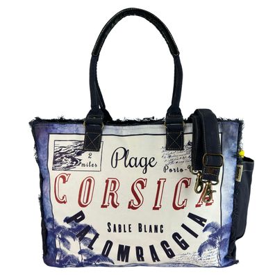 Sunsa XXL Handtasche, Canvas Badetasche, große Shopper/ Schultertasche