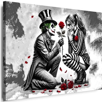 Leinwand Bilder Joker und H. Quinn Love Film Wandbild Premium Kunstdruck