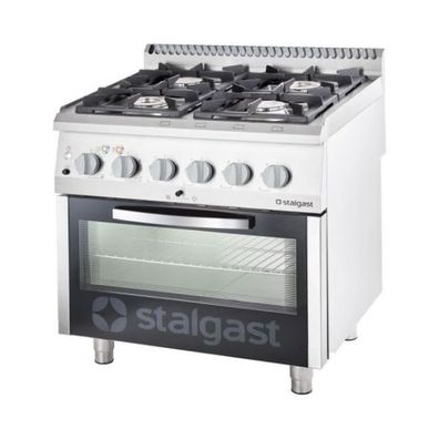 Gastronomie Stalgast Gasherd 4 Brenner Mit Elektrobackofen (Gn 21) Serie 700 Nd