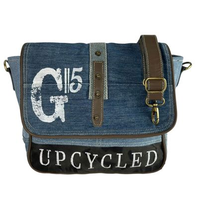Sunsa Messenger Tasche, Große Jeanstasche, Jeans Umhängetasche