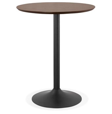 Stehtisch rund, Holzplatte und Metallfuß, robust NORIXA