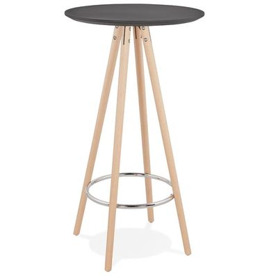 Stehtisch Holzplatte mit Metallfußstütze RENALO