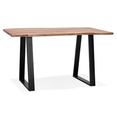 Stehtisch Massivholzplatte und Metallgestell VARNIX
