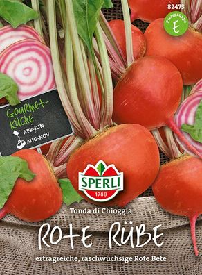 Sperli Rote Rüben Tondo di Chioggia, mild-süßlicher Geschmack
