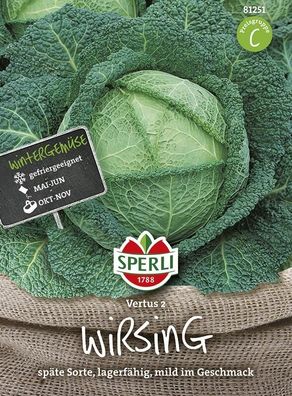 Sperli Wirsingkohl Vertus 2, milder, feinwürziger Geschmack