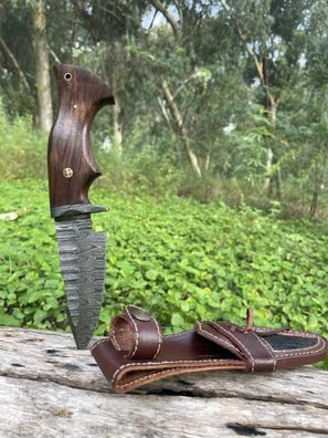 Maßgeschneidertes handgefertigtes Damaskus-Stahl-Jagd-Outdoor-Camping-Überlebens