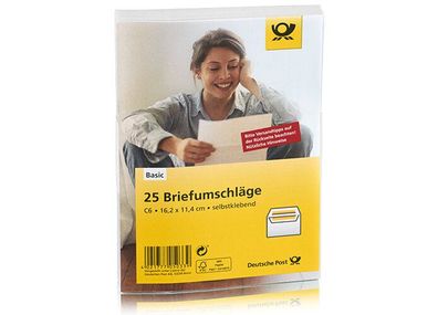 Umschlag C6, weiß, selbstkl., ohne Fenster [Deutsche Post 117501050]