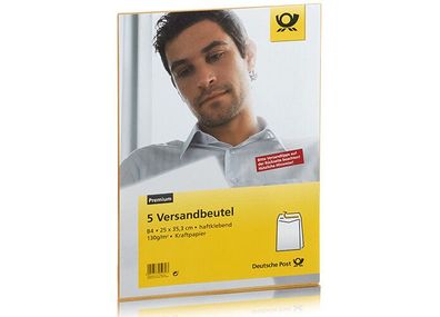 Versandbeutel B4, braun, haftkl., o. Fenster [Deutsche Post 117501065]