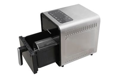 Hagenuk Heißluftfritteuse mit Rotisserie 8L 1650W Edelstahl-Drehkorb