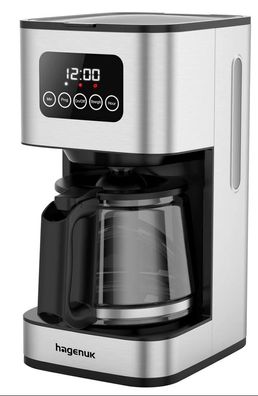 Hagenuk Digitale Kaffeemaschine 1,5L 12 Tassen Warmhaltefunktion Timer