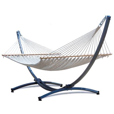 Potenza Hängematte 210x140cm mit Verzinkung Gestell für 2 Personen Stabhängematte