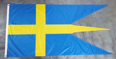 Premium Fahne Schweden - Kriegsfahne Marine Schwalbenschwanz - 90 x 180 cm