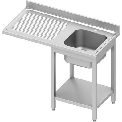 Spültisch ECO mit Grundboden und Überstand, mit einem Becken, mit Aufkantung, Selbstm