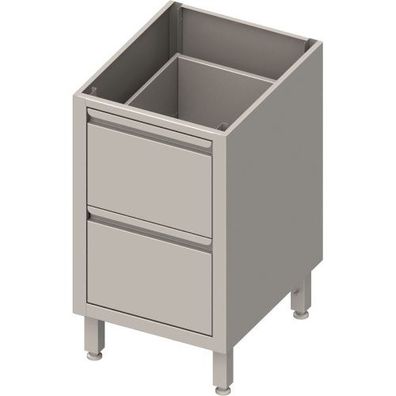 Unterschrank Boxversion mit zwei Schubladen, verschweißt