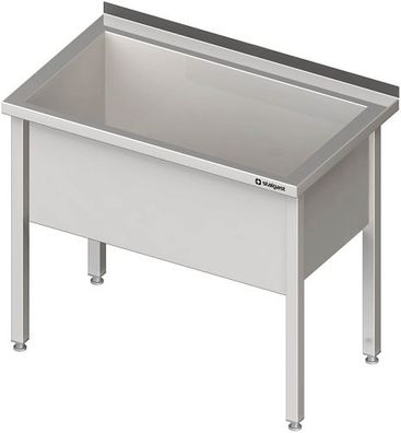Topfspüle mit einem Beckenmit Aufkantung, verschweißt