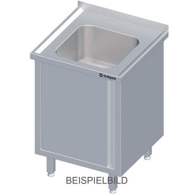 Spülschrank mit Flügeltür 600x700x850 mm, mit einem Becken mit Aufkantung, verschweiß