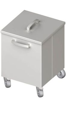 Abfallbehälter fahrbar, verschweißt : 350x350x500 mm