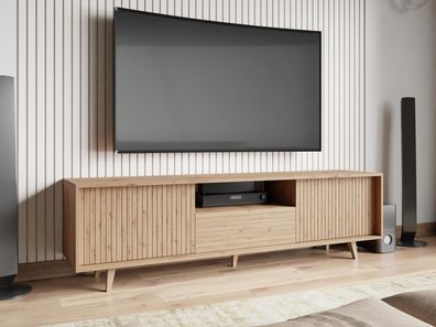 TV-Lowboard Ferido 2K1SZ TV-Tisch mit zwei Klappen und Schublade RTV M24