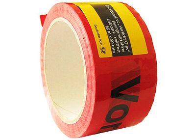 Packband "Vorsicht Glas", 66 m x 50 mm, rot (Deutsche Post 139922135]